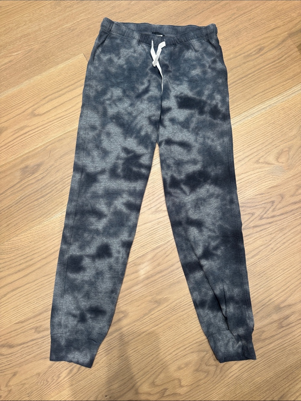 Monrow Black Tie-Dye Jogger Pants